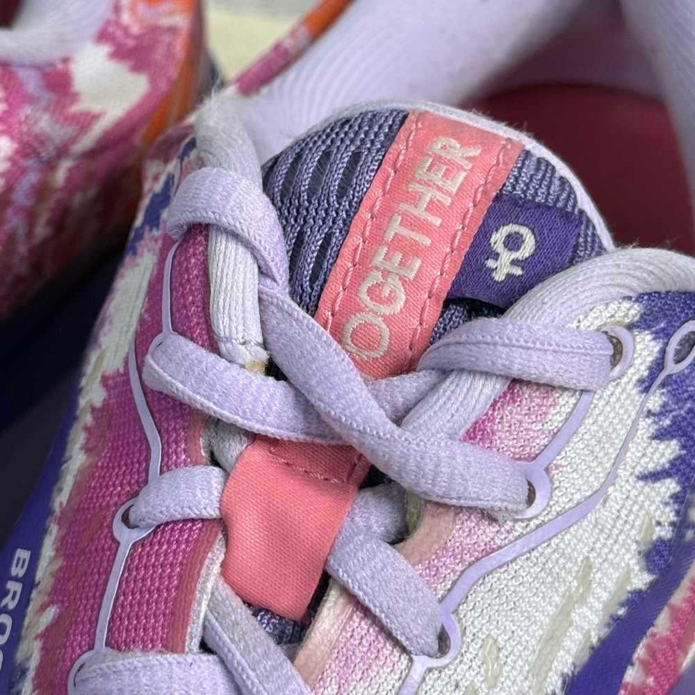 Brooks Ghost 13 Unity Together Purple Pink Running Shoes 1203381B563 Womens 9 - Picture 9 of 16